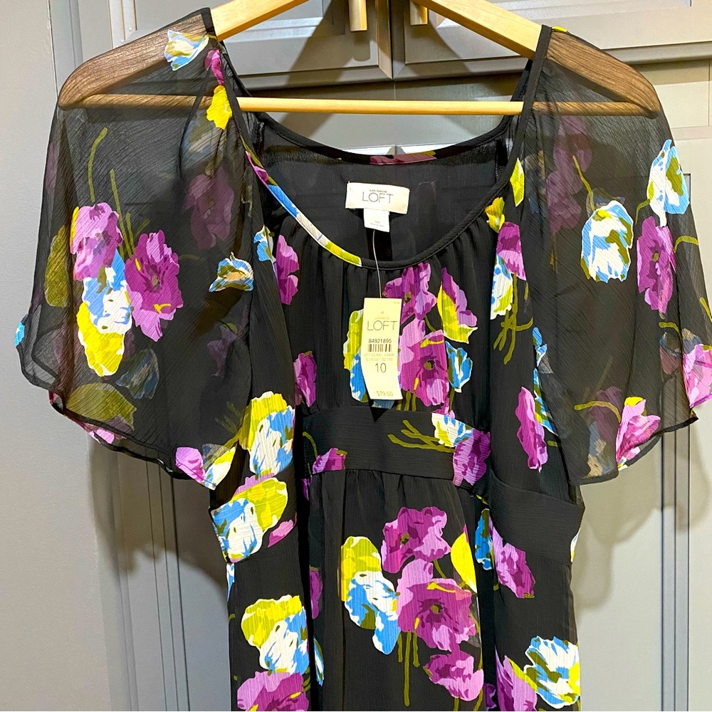LOFT floral dress size 10